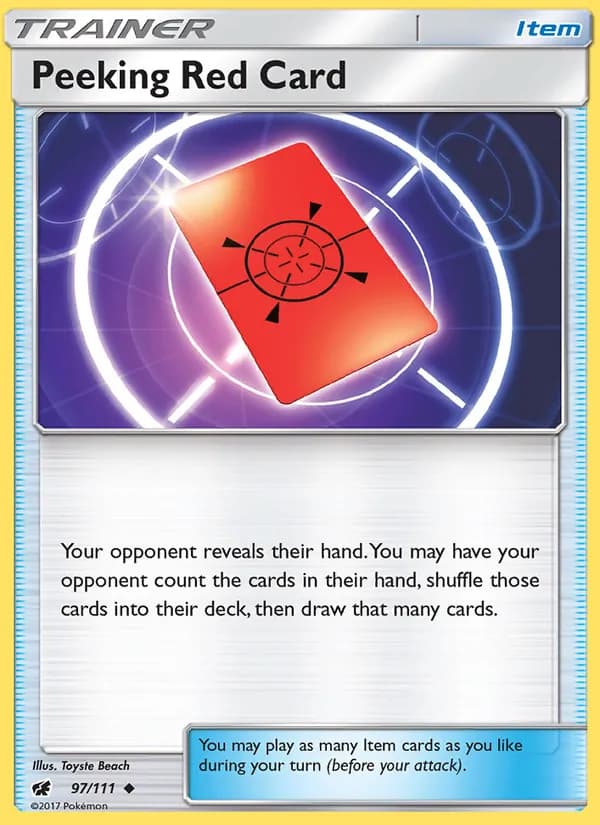 Peeking Red Card — Crimson Invasion #97