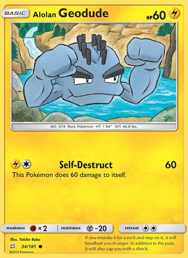 Alolan Geodude — Team Up #34