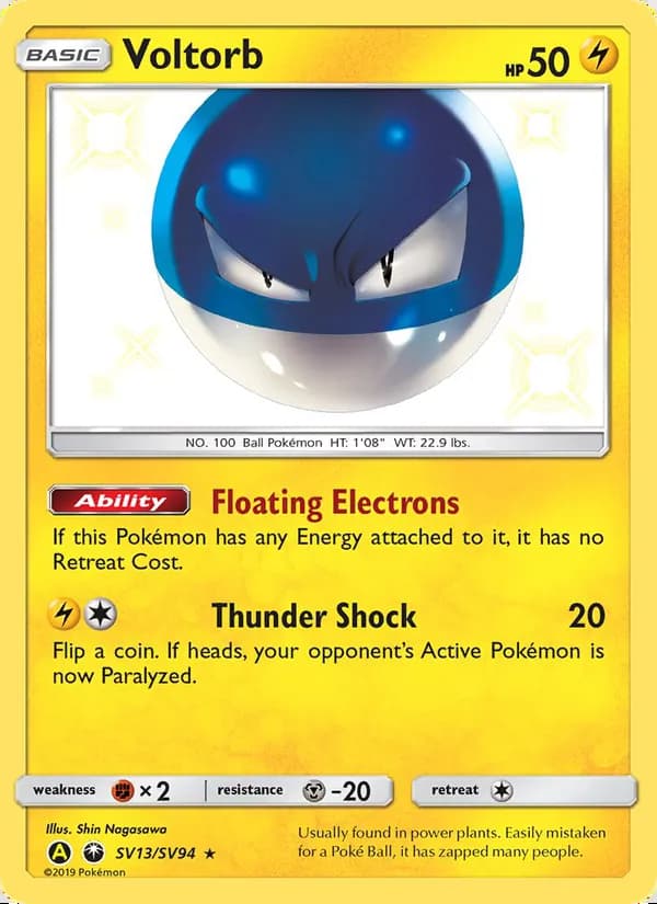 Voltorb — Hidden Fates Shiny Vault #SV13