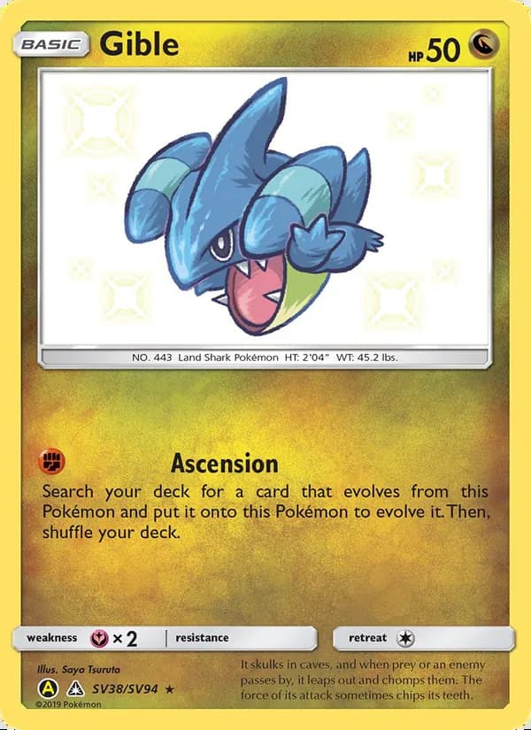 Gible — Destinos Ocultos Tesoro Brillante #SV38