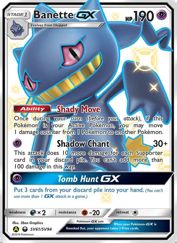 Banette-GX — Destinos Ocultos Tesoro Brillante #SV61