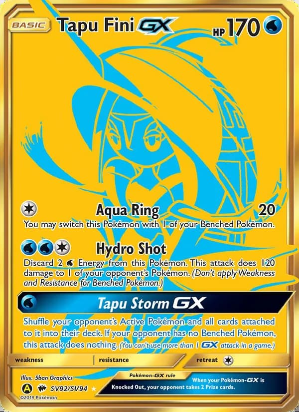Tapu Fini-GX — Hidden Fates Shiny Vault #SV92