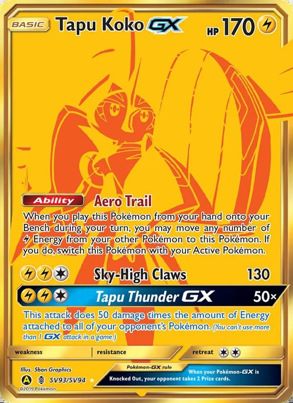 Tapu Koko-GX — Destinos Ocultos Tesoro Brillante #SV93