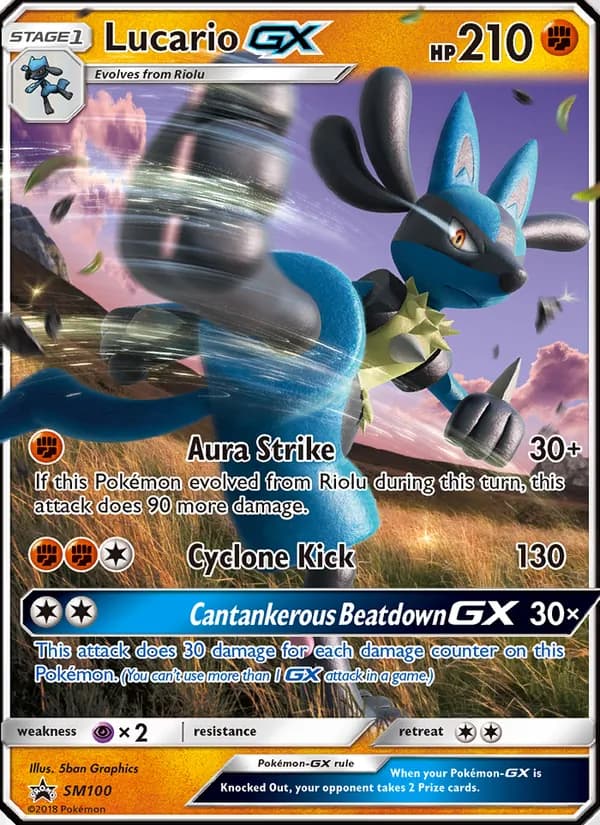 Lucario GX — SL Cartas de promoción #SM100