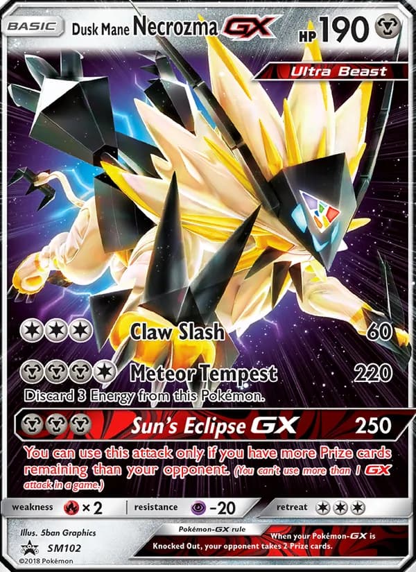 Dusk Mane Necrozma GX — SM Black Star Promos #SM102