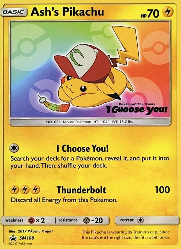 Ash's Pikachu — SM Black Star Promos #SM108