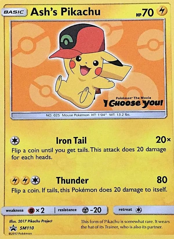 Ash's Pikachu — SM Black Star Promos #SM110