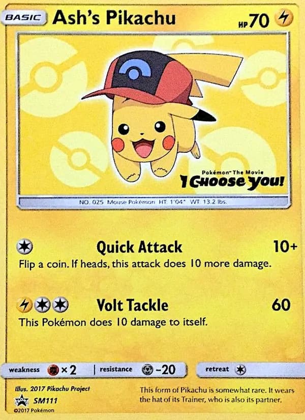 Ash's Pikachu — SM Black Star Promos #SM111