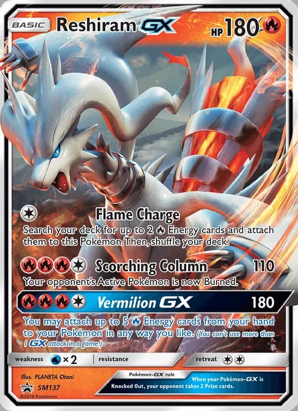 Reshiram GX — SL Cartas de promoción #SM137