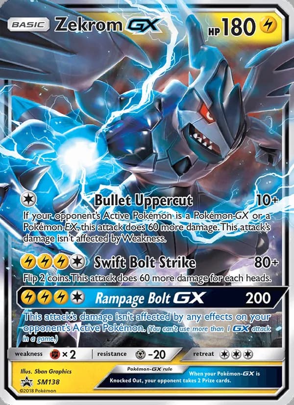 Zekrom GX — SL Cartas de promoción #SM138