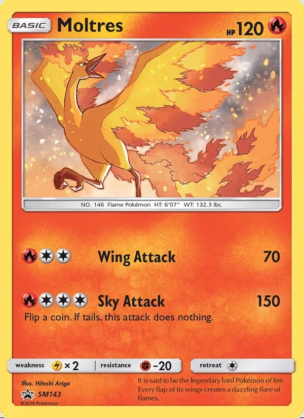 Moltres — SL Cartas de promoción #SM143