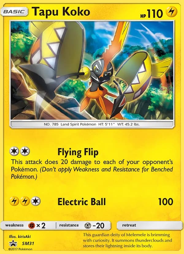 Tapu Koko — SL Cartas de promoción #SM31