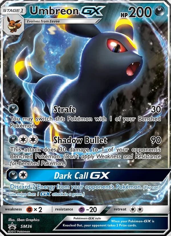 Umbreon GX — SL Cartas de promoción #SM36