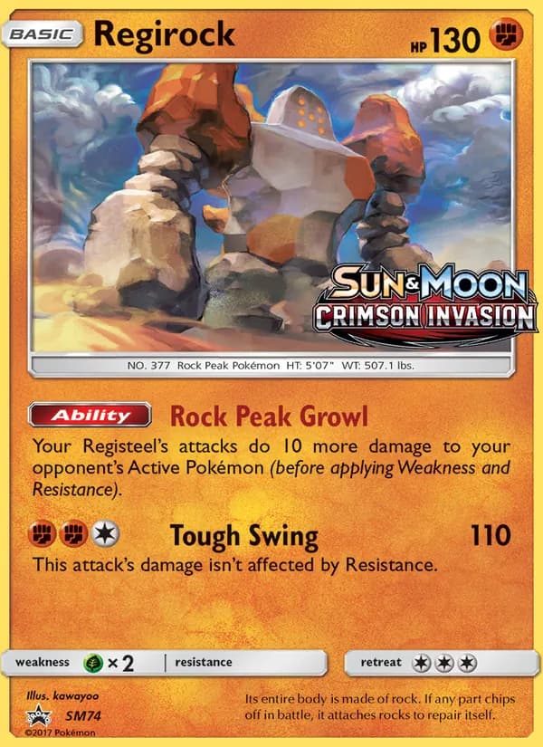 Regirock — SL Cartas de promoción #SM74