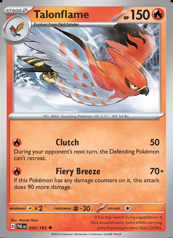 Talonflame — Paldea Evolved #030