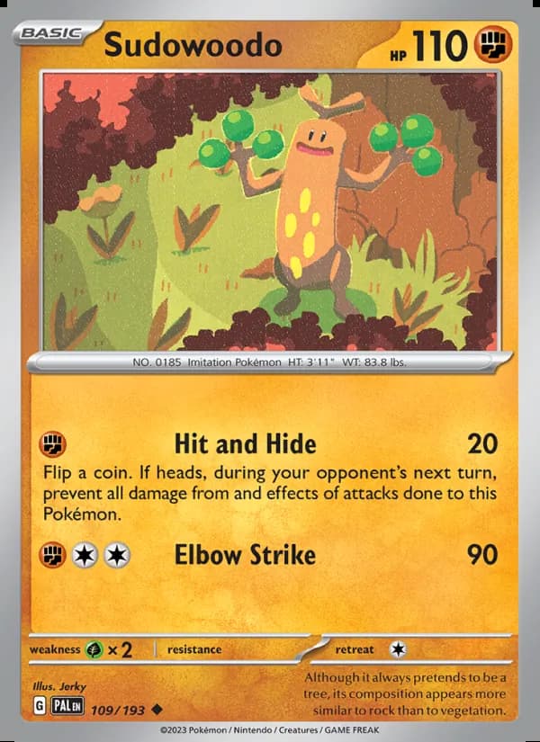 Sudowoodo — Paldea Evolved #109