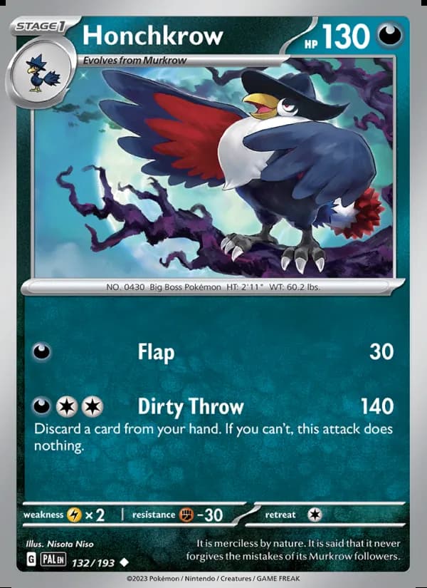 Honchkrow — Paldea Evolved #132
