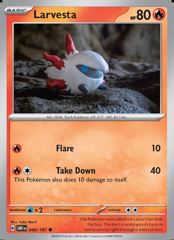 Larvesta — Obsidian Flames #040