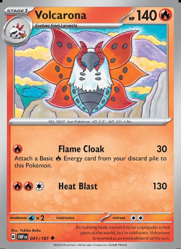Volcarona — Obsidian Flames #041