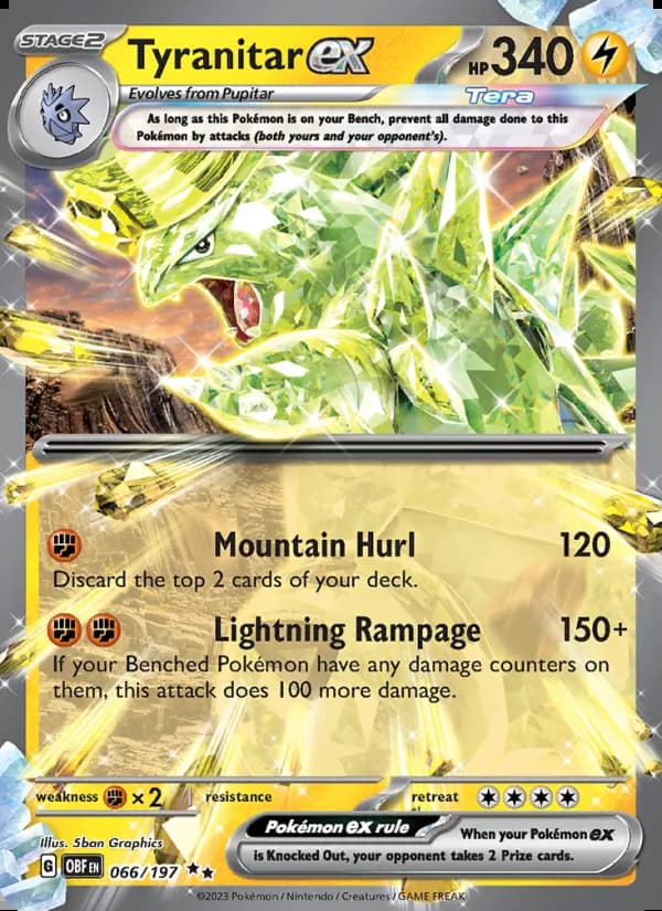 Tyranitar ex — Obsidian Flames #066
