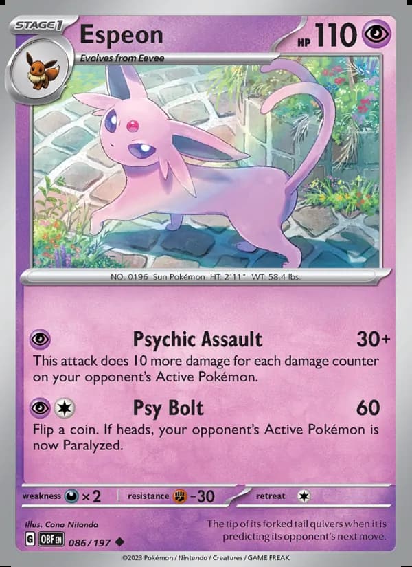 Espeon — Obsidian Flames #086