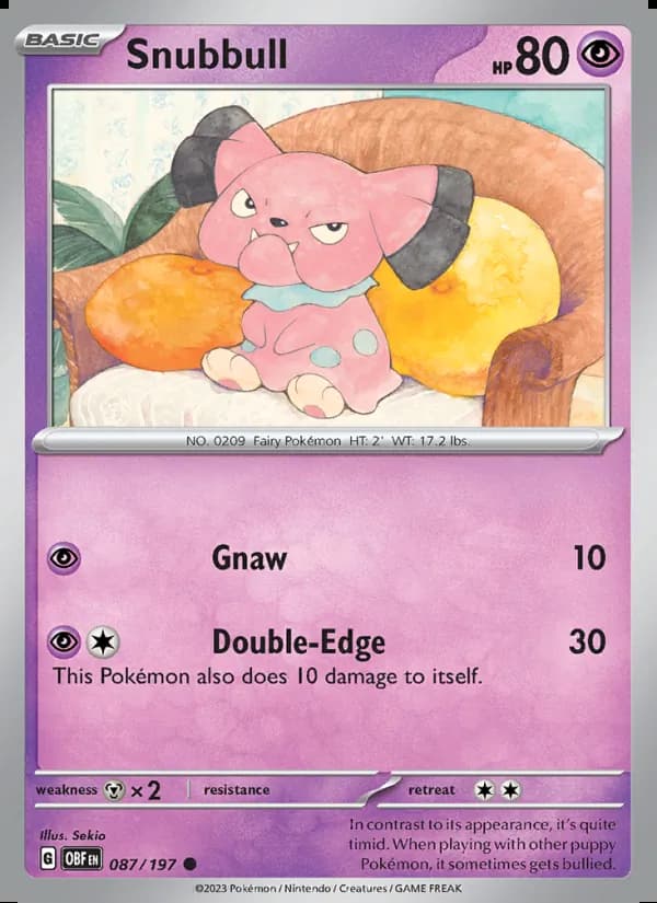 Snubbull — Obsidian Flames #087