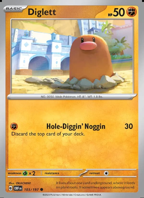 Diglett — Obsidian Flames #103