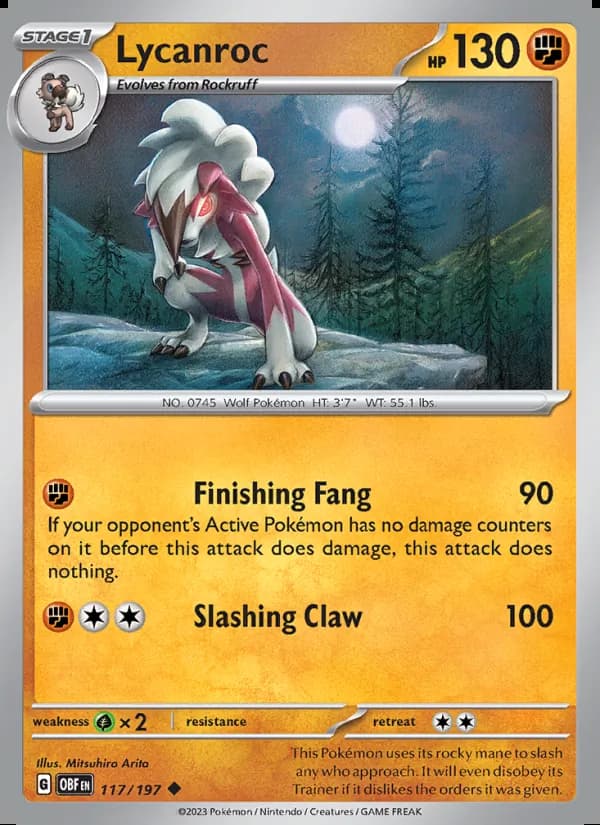 Lycanroc — Obsidian Flames #117