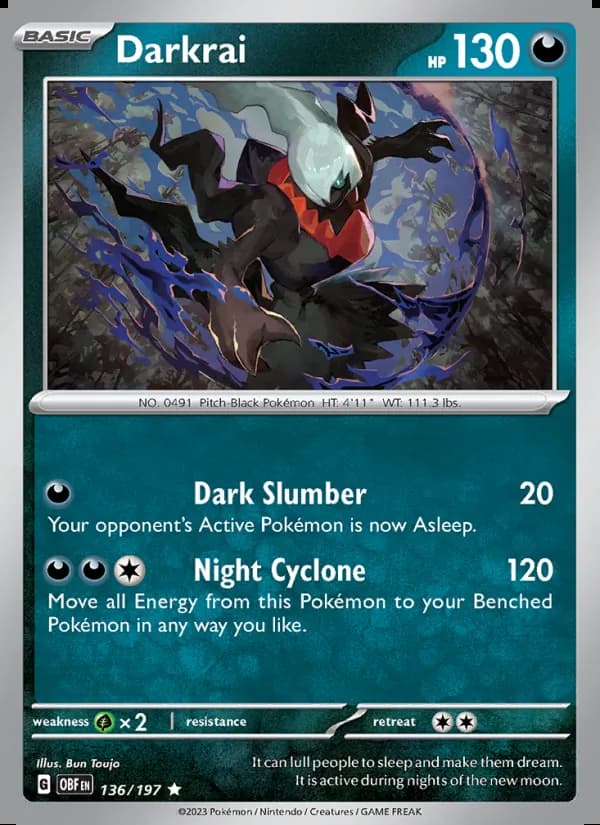 Darkrai — Obsidian Flames #136
