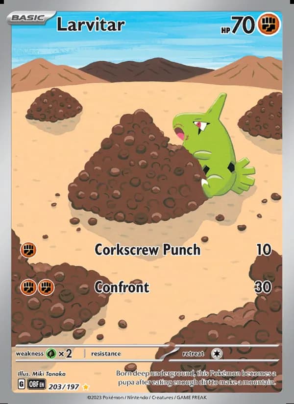 Larvitar — Obsidian Flames #203