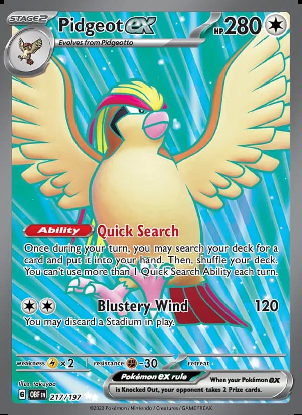 Pidgeot ex — Obsidian Flames #217