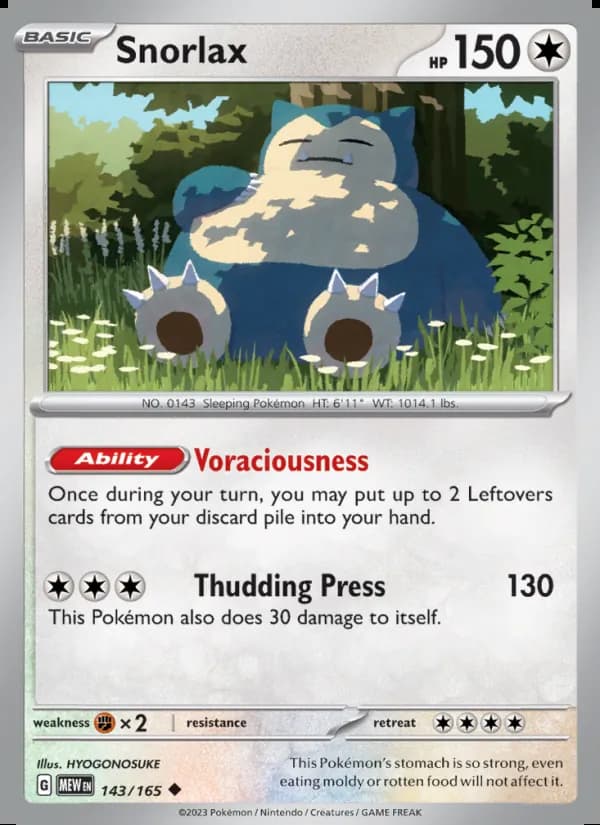 Snorlax — 151 #143