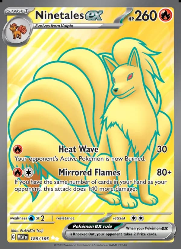 Ninetales ex — 151 #186