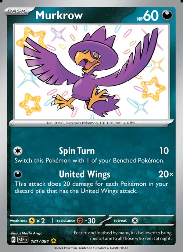 Murkrow — Destinos de Paldea #181