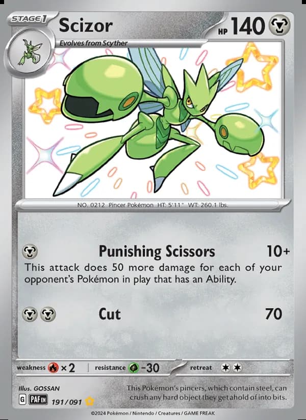 Scizor — Destinos de Paldea #191