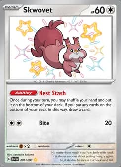 Skwovet — Paldean Fates #205