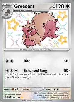 Greedent — Paldean Fates #206