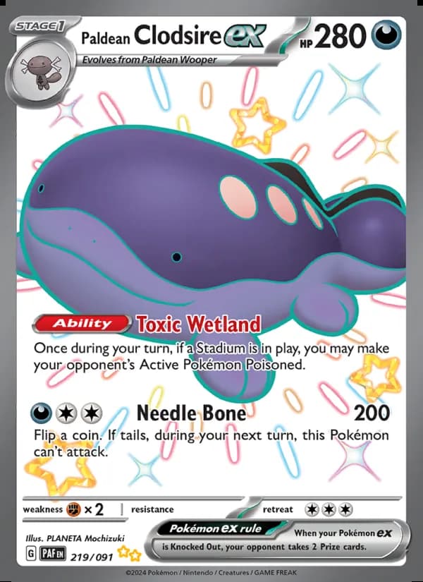 Clodsire de Paldea ex — Destinos de Paldea #219