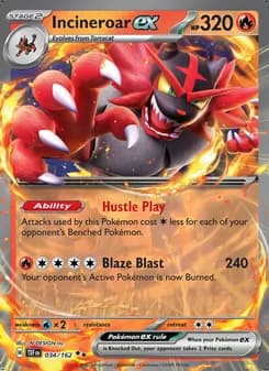 Incineroar ex — Temporal Forces #034