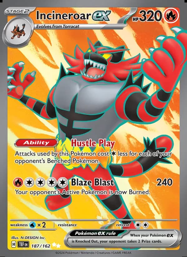 Incineroar ex — Temporal Forces #187