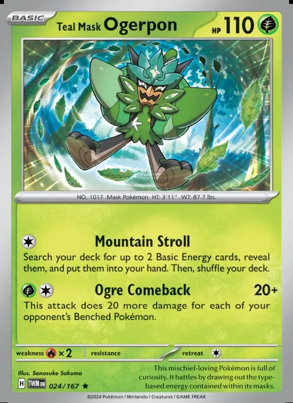 Teal Mask Ogerpon — Twilight Masquerade #024