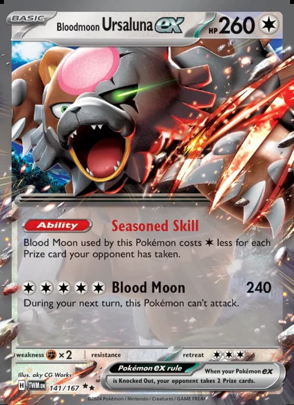 Bloodmoon Ursaluna ex — Twilight Masquerade #141