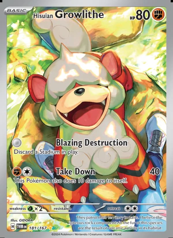 Growlithe de Hisui — Mascarada Crepuscular #181