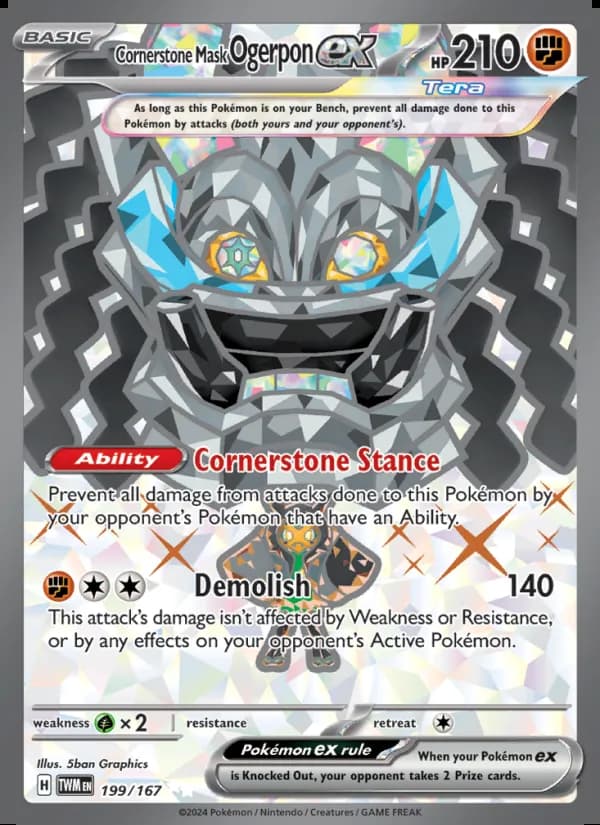 Cornerstone Mask Ogerpon ex — Twilight Masquerade #199