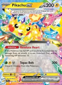 Pikachu ex — Chispas Fulgurantes #057