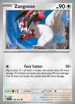 Zangoose — Chispas Fulgurantes #149