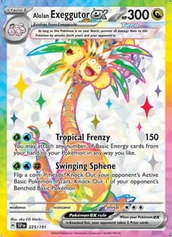 Exeggutor de Alola ex — Chispas Fulgurantes #225