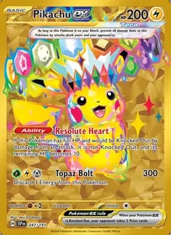 Pikachu ex — Chispas Fulgurantes #247