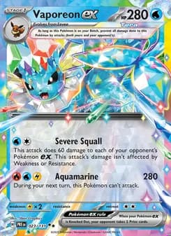 Vaporeon ex — Prismatic Evolutions #023