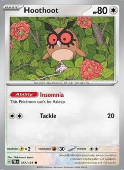 Hoothoot — Prismatic Evolutions #077